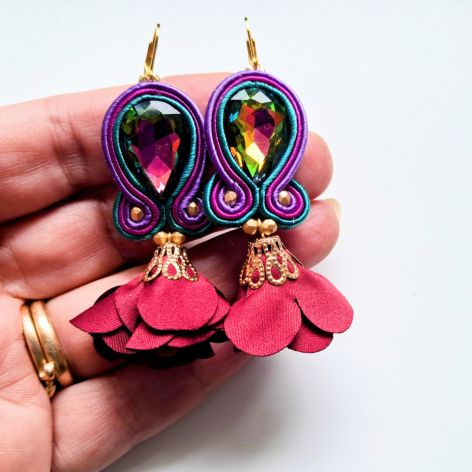 kolczyki sutaszowe Winnica