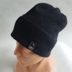 Komplet ręcznie robiony na drutach z alpaką, czarny. - czarny komplet