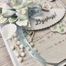 Błękitna kartka podziękowanie Błękitna kartka podziękowanie