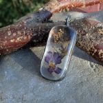 Herbario łąkowe - wisior z suszonymi kwiatami