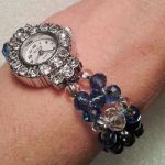 bransoletka z zegarkiem niebieska - bransoletka z zegarkiem