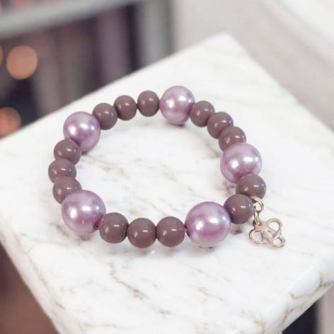 Bransoletka na gumce wrzos