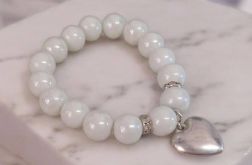 Bransoletka na gumce biała