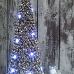 Choinka z szyszek 60cm piękna 