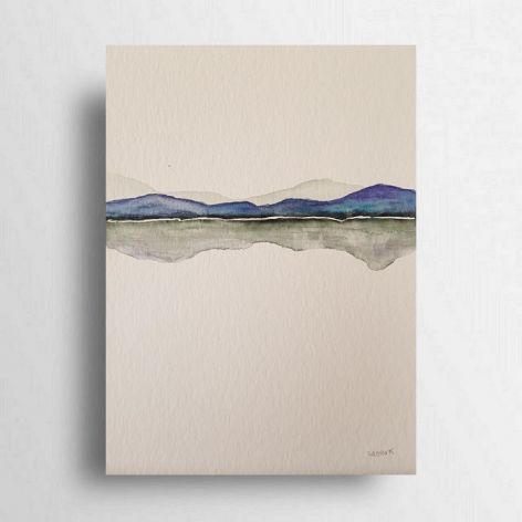 Pejzaż-praca formatu 32/24 cm akwarela