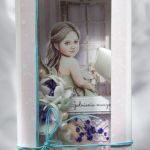 Pastelowa kartka dla dziewczynki - Kartka z pudełkiem