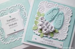 Kartka PAMIĄTKA CHRZTU z bucikami #13 /1