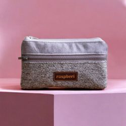 Szary portfelik damski