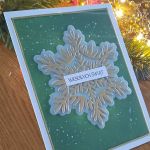 Karta świąteczna bożonarodzeniowa KH231202-1 - Kartka ze śnieżynką