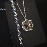 Bransoletka i Naszyjnik "Black Diamond"  - naszyjnik i bransoletka na prezent