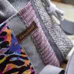 Szara listonoszka z kominem kolorowa panterka - 