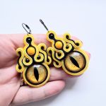 Yellow Dragon kolczyki sutaszowe - 