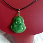 Zielony Jadeit chiński wisiorek - Budda - 
