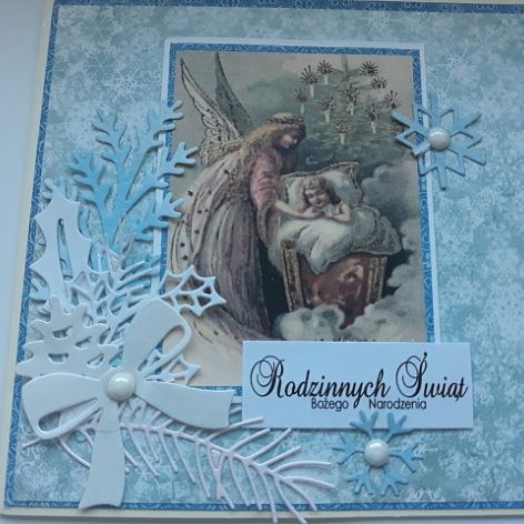 Kartka Boże Narodzenie z aniołem 3