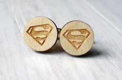 Drewniane spinki do mankietów SUPERMAN