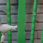Krzesło shabby chic, patyczak, zielony - 