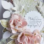 Romatyczna kartka ślubna - Róże z foamiranu