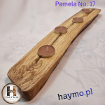 Świecznik drewniany dąb 47 cm żywe usłojenie, Pamela No. 17 - 