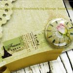 Kopertówka z okazji ślubu- delikatna oliwka - 