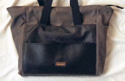 Szaro-czarna torba na laptopa