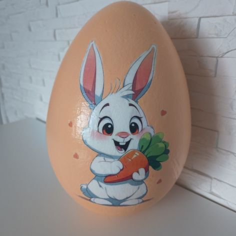 Jajko styropianowe 30 cm otwierane pomarańczowe