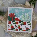 Kartka bożonarodzeniowa: Świąteczne Prezenty - Kartka handmade