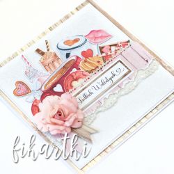 Kartka Walentynkowa ze słodkościami KW2302