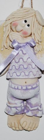 Śpiochem nie jestem - anioł z masy solnej, dekoracja, prezent