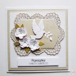 Kartka PAMIĄTKA CHRZTU z gołębicą #6 - Kartka Pamiątka Chrztu z gołębicą