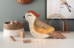 Drewniana lampka dla dzieci LED jemiołuszka