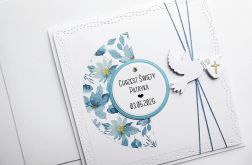 Oryginalna kartka z gołębicą handmade Chrzest