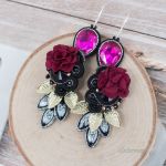 Kolczyki sutasz z turmalinami Złote Liście - 