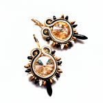 Black Sun kolczyki sutaszowe - 