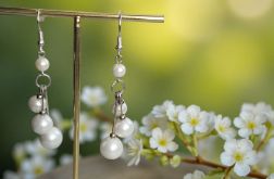 Perłowe wiszące kolczyki