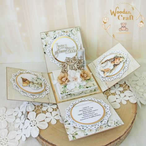 Exploding box komunijny kartka "SimpleStory4"