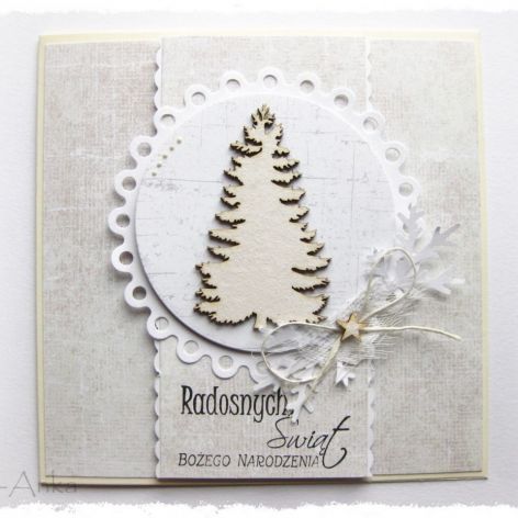 Kartka świąteczna z choinką