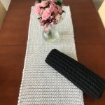 Bieżnik ręcznie robiony,obrus na stół ,35x140cm - 