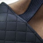 Karmelowo-czarna pikowana duża torba z kominem - 