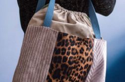 Duża torba z kominem panterka
