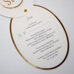 Zaproszenie na Pierwszą Komunię Świętą – Owalne, ze Złotymi Zdobieniami  - 4