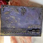 Pamiętnik notes ręcznie robiony  - Fioletowy pamiętnik