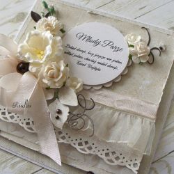 Ślubna kartka "Chałwa z kawałkami czekolady"