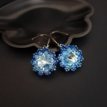 Niebieskie Kolczyki "Aqua Bohemica" - lekkie długie kolczyki