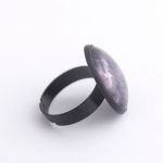 Duży pierścionek z kosmosem, fuchsia - Średnica szklanego oczka - 20 mm.
