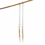 Wyjątkowe ręcznie szyte kolczyki Selene - 