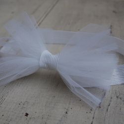 Opaska niemowlęca - Tiulowa kokarda