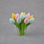 Mini tulipany, kwiaty z materiału - Tulipany