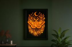 Podświetlana ramka LED z grawerem na szkle ⭐ Ćma