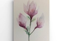 Kwiaty 2-akwarela formatu A5