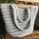 Torebka damska,na ramię, koszyk z sznurka,szara...  - 